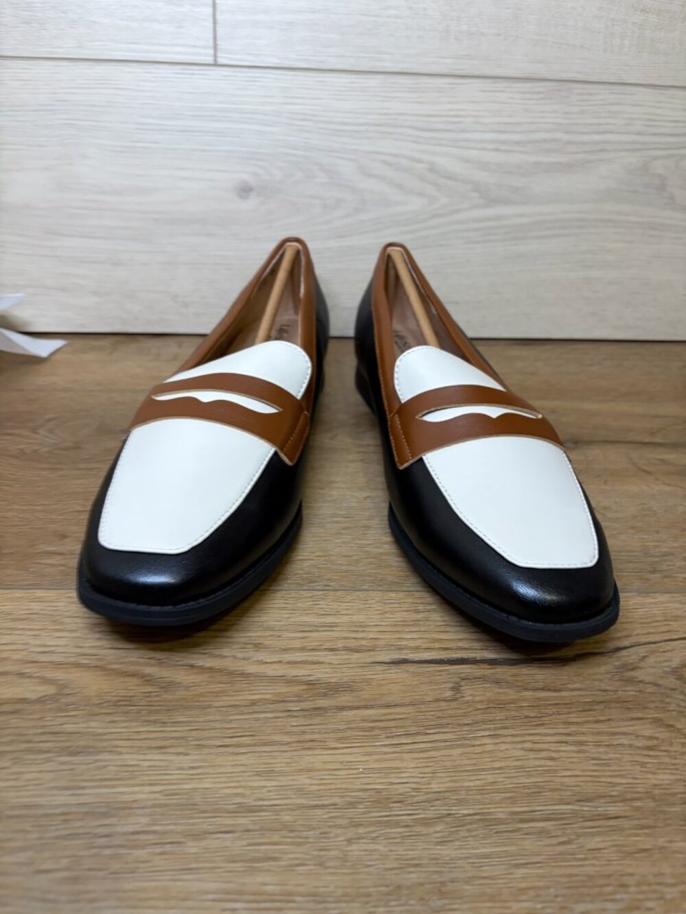 LifeStride Frankie Black Bone Casual Flat Loafer Shoes Women's Size 10 M